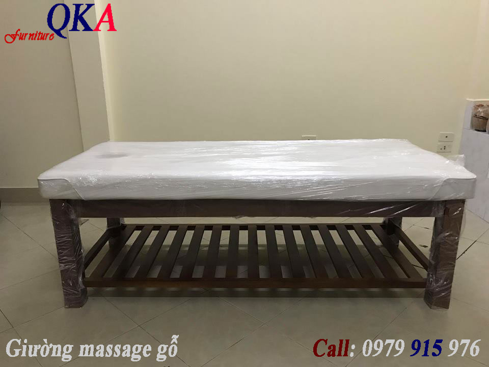 giường massage chân gỗ